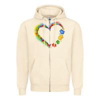 Sandshell autism heart Zipper Hoodie - JahusDesignShop