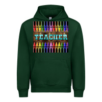 Forest Green Teacher Crayons Tumbler Urban Hoodie - LillyAllenDesigns