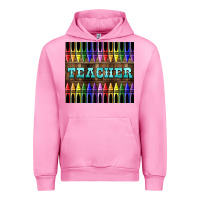 Fuchsia Pink Teacher Crayons Tumbler Urban Hoodie - LillyAllenDesigns