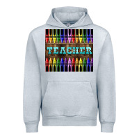 Heather Grey Teacher Crayons Tumbler Urban Hoodie - LillyAllenDesigns