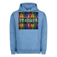 Pigment Pebble Blue Teacher Crayons Tumbler Urban Hoodie - LillyAllenDesigns