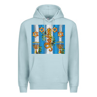 Blue Mist shalom with star of david Premium Hoodie - AdoDesignShop
