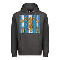 Charcoal Heather shalom with star of david Premium Hoodie - AdoDesignShop