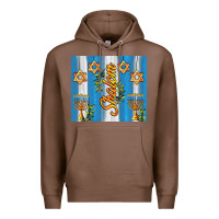 Chestnut shalom with star of david Premium Hoodie - AdoDesignShop