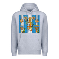 Heather Grey shalom with star of david Premium Hoodie - AdoDesignShop