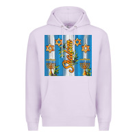 Lilac shalom with star of david Premium Hoodie - AdoDesignShop