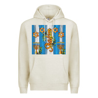 Oatmeal Heather shalom with star of david Premium Hoodie - AdoDesignShop