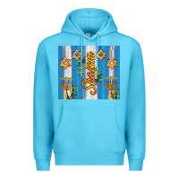 Ocean Blue shalom with star of david Premium Hoodie - AdoDesignShop