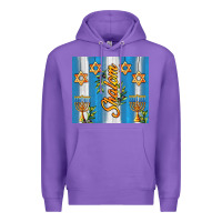 Purple shalom with star of david Premium Hoodie - AdoDesignShop