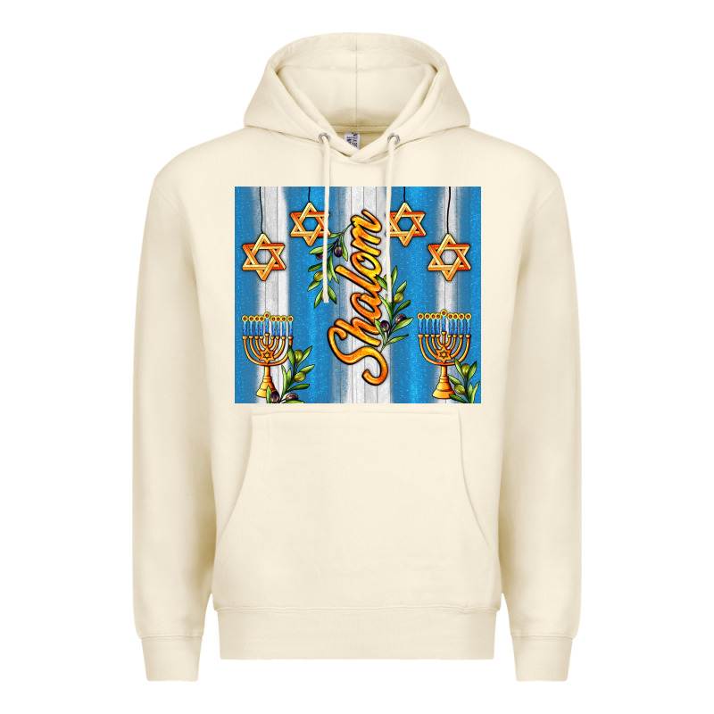 Shalom With Star Of David Premium Hoodie by AdoDesignShop | Teevron