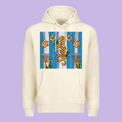 Shalom With Star Of David Premium Hoodie Designed By Adodesignshop