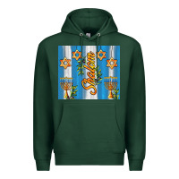 Sports Green shalom with star of david Premium Hoodie - AdoDesignShop