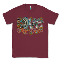 Burgundy love my tribe Classic Tee - SublimationCraftShop
