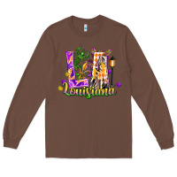 Chestnut louisiana la mardi gras Long Sleeve Tee - FaDigitalArtStudio