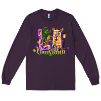 Plum louisiana la mardi gras Long Sleeve Tee - FaDigitalArtStudio