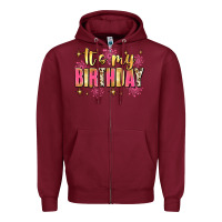 Burgundy it's my birthday Zipper Hoodie - JahusDesignShop