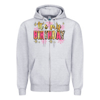 Heather Grey it's my birthday Zipper Hoodie - JahusDesignShop