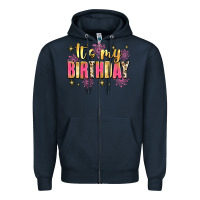 Navy it's my birthday Zipper Hoodie - JahusDesignShop