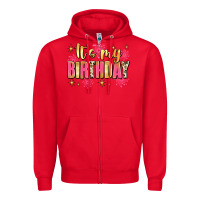 Red it's my birthday Zipper Hoodie - JahusDesignShop
