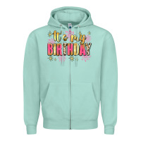 Seafoam it's my birthday Zipper Hoodie - JahusDesignShop