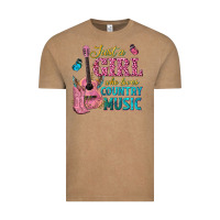 Vintage Coffee just a girl who loves country music Vintage Tee - texasbilliewilder