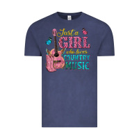 Vintage Denim just a girl who loves country music Vintage Tee - texasbilliewilder