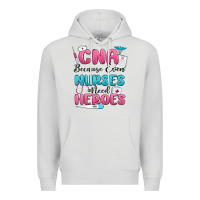 Dove Grey cna because even nurses need heroes Premium Hoodie - MaliasSmallBusiness