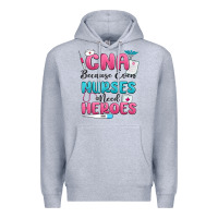 Heather Grey cna because even nurses need heroes Premium Hoodie - MaliasSmallBusiness