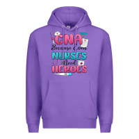 Purple cna because even nurses need heroes Premium Hoodie - MaliasSmallBusiness