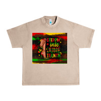 French Oak steppin into juneteenth Urban Heavy Tee - Zillion Design Studio