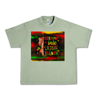 Oil Green steppin into juneteenth Urban Heavy Tee - Zillion Design Studio