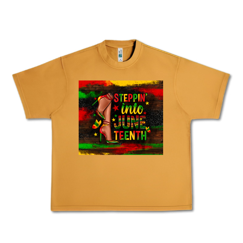 Steppin Into Juneteenth Urban Heavy Tee by Zillion Design Studio | Teevron