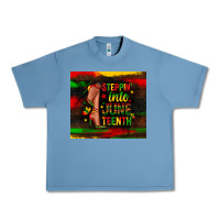 Pebble Blue steppin into juneteenth Urban Heavy Tee - Zillion Design Studio