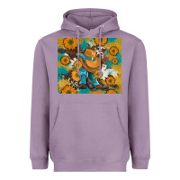 Lavender sunflowers and cowboy boots with cowhide and glitter tumbler Heavyweight Hoodie - Artiststas