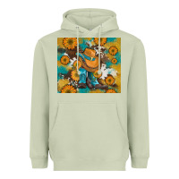 Matcha sunflowers and cowboy boots with cowhide and glitter tumbler Heavyweight Hoodie - Artiststas