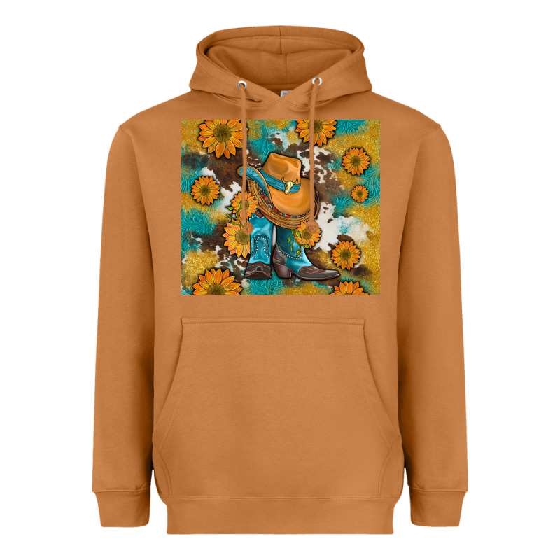 Sunflowers And Cowboy Boots With Cowhide And Glitter Tumbler Heavyweight Hoodie by Artiststas | Teevron