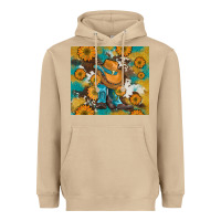 Mushroom sunflowers and cowboy boots with cowhide and glitter tumbler Heavyweight Hoodie - Artiststas
