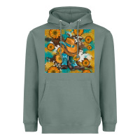 Sage sunflowers and cowboy boots with cowhide and glitter tumbler Heavyweight Hoodie - Artiststas