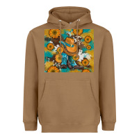 Toasted Coconut sunflowers and cowboy boots with cowhide and glitter tumbler Heavyweight Hoodie - Artiststas