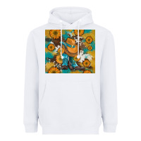 White sunflowers and cowboy boots with cowhide and glitter tumbler Heavyweight Hoodie - Artiststas