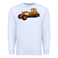 White Motor Grader Premium Sweatshirt - LillyAllenDesigns