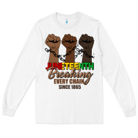 White breaking every chain since 1865 Long Sleeve Tee - HRA Design Shop