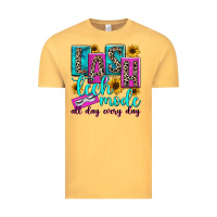 Vintage Mustard lash tech mode all day every day Vintage Tee - texasbilliewilder