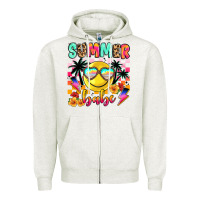 Oatmeal Heather summer babe Zipper Hoodie - JahusDesignShop
