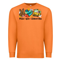 Carrot peace love school bus Premium Sweatshirt - NancyCooperArtShop