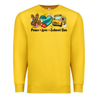 Lemon peace love school bus Premium Sweatshirt - NancyCooperArtShop