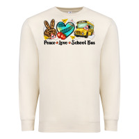 Sandshell peace love school bus Premium Sweatshirt - NancyCooperArtShop