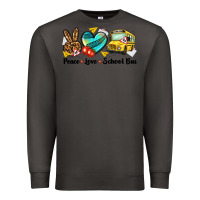 Smoke peace love school bus Premium Sweatshirt - NancyCooperArtShop