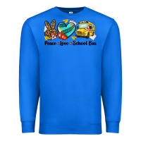 True Royal peace love school bus Premium Sweatshirt - NancyCooperArtShop