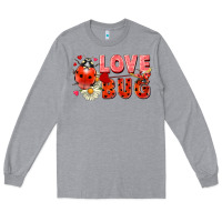 Heather Grey love bug Long Sleeve Tee - FaDigitalArtStudio